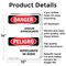 Signmission Sodium Hypochlorite-Hipoclorito De Sodio Danger Sign, Aluminum, 10in W x 14in L, 2PK OS-2PACK-DS-A-1014-VS-2042 - alternate 3